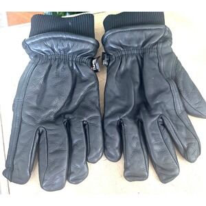 Wells Lamont Hydrahyde Men's Large Black Leather Gloves 100g Thinsulate